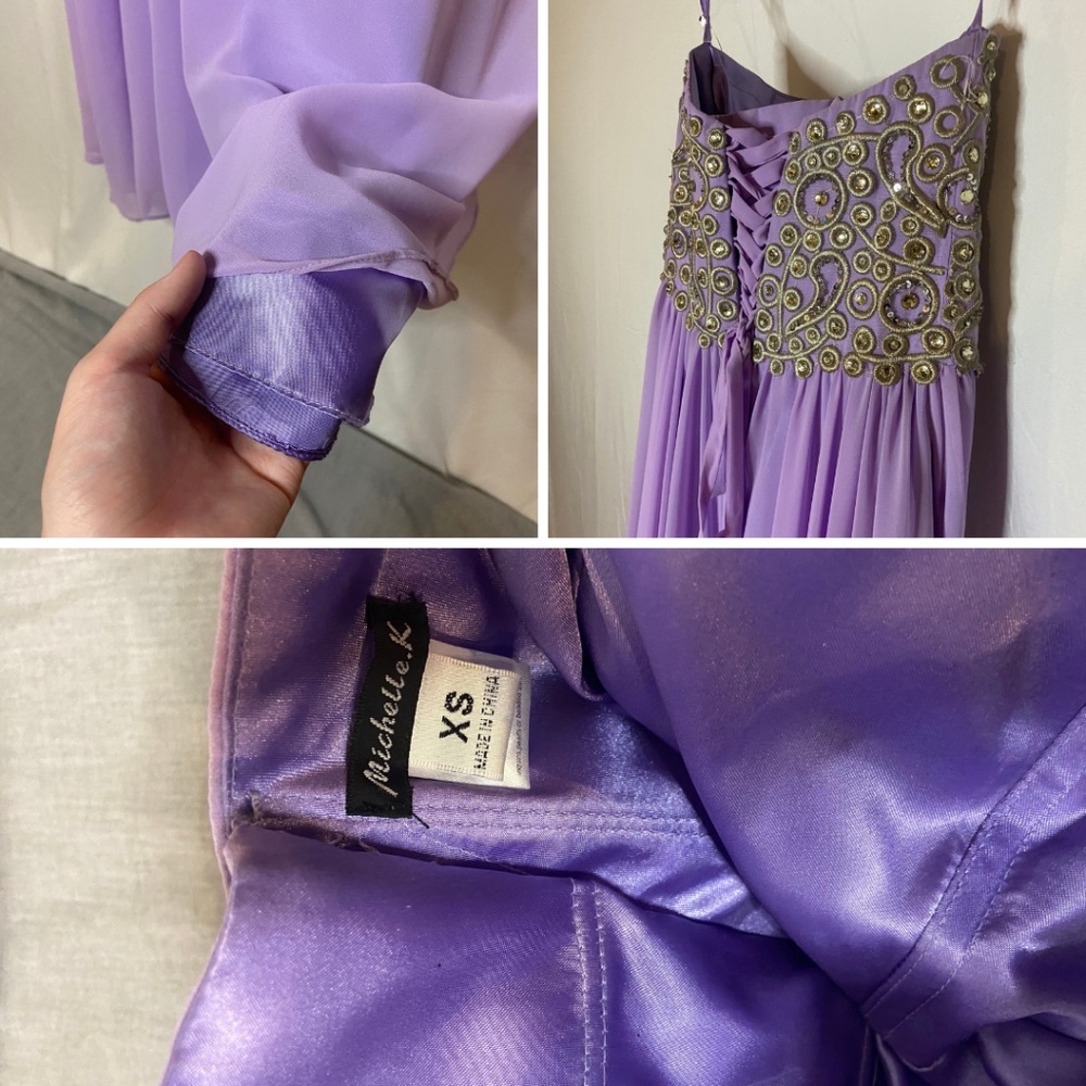 SLEEVELESS LILIAC PROM DRESS - Picture 4 of 5